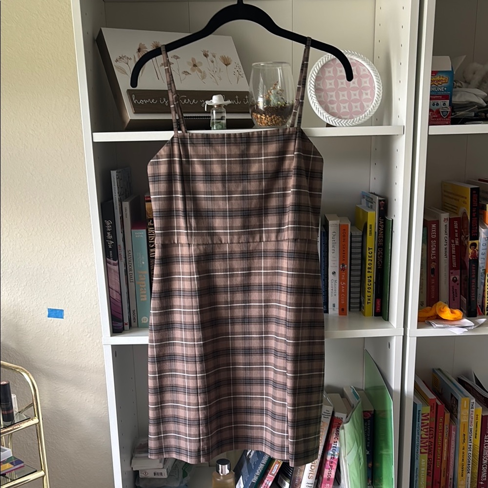 Plaid Brown Dress